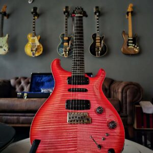 PRS Wood Library Modern Eagle V 10 Top with Swamp Ash & Stained Flamed Neck Bonnie Pink Burst