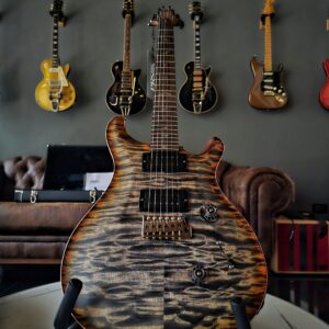 PRS Custom 24 Wood Library Quilt 10 Top Brazilian Rosewood - Satin Burnt Maple Leaf